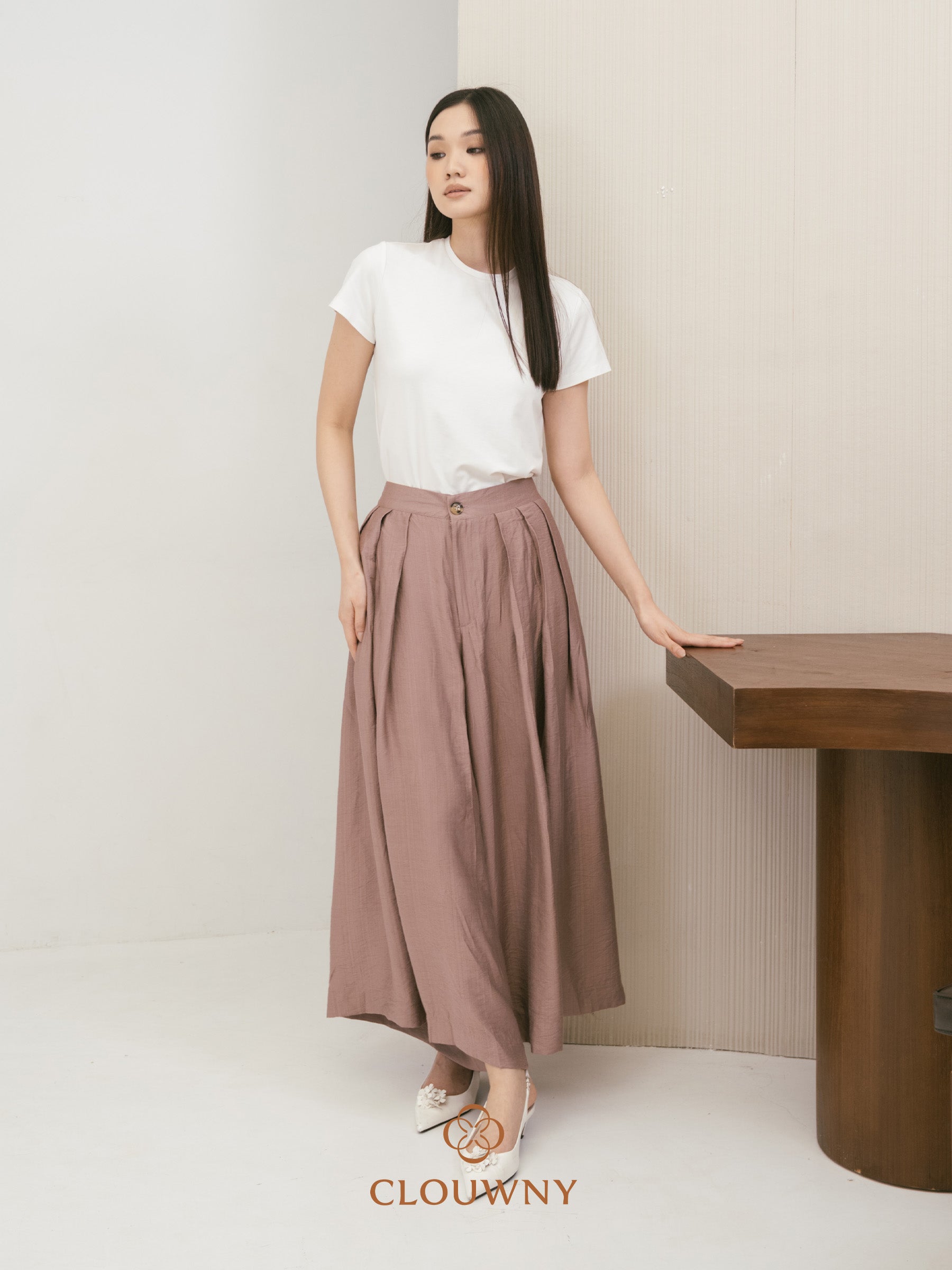 Yuni Cullote Pants - Dark Mauve